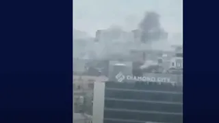 Large explosion takes out government building in central Kharkiv