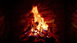 Feu de cheminée avec son de pluie et d'orage HD