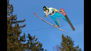 Ski flying and crashing, helmet cam, best of Jurij Tepes