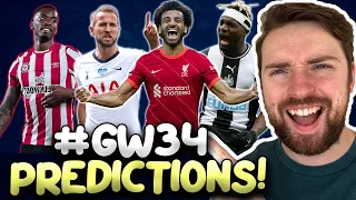 GAMEWEEK 34 PREMIER LEAGUE PREDICTIONS!