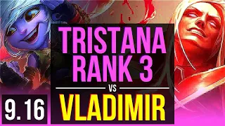 TRISTANA vs VLADIMIR (MID) (DEFEAT) | Rank 1 Tristana, Rank 3 | NA Challenger | v9.16