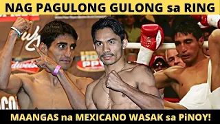 Nagpa GULONG GULONG sa RING ang MAangas na MEXICANO! Akala na  Kaya Ang Patpatin na Si Pacquiao