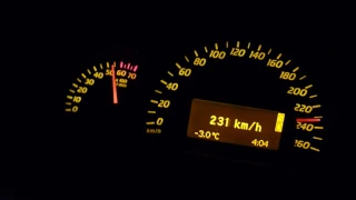 Mercedes C230 Kompressor Acceleration and Top Speed Run Record