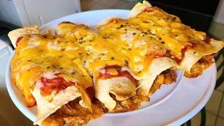 New Orleans style Crawfish Enchiladas