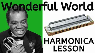 How to play 'What a Wonderful World' Harmonica Lesson