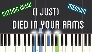 Cutting Crew - (I Just) Died In Your Arms Piano Tutorial | Medium