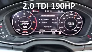 2018 AUDI Q5 S Line QUATTRO 2.0 TDI 190HP 0-100 km/h 0-140 Acceleration Test