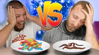 REAL FOOD VS GUMMY FOOD CHALLENGE !! * Bokan vs Prika *