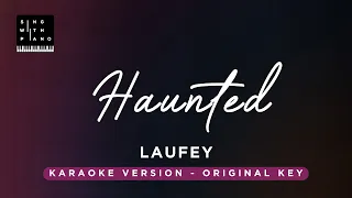 Haunted - Laufey (Original Key Karaoke) - Piano Instrumental Cover with Lyrics