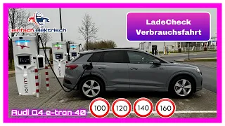 🚘 Audi Q4 etron 40 🪫 Verbrauchsfahrt & LadeCheck 🧐 wie effizient ist das Elektro SUV ⁉️