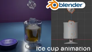 Ice splash cube animation [ Blender tutorial ] in 5 minutes