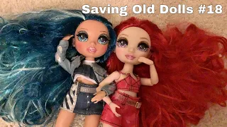 Giving a Thrifted Rainbow High Ruby and Skyler makeovers! | saving old dolls #18