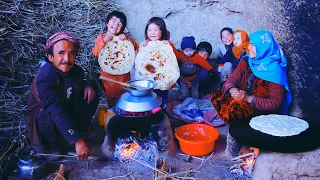 Afghanistan Village Food✨ Delicious Vegetable Cooking In The Cave