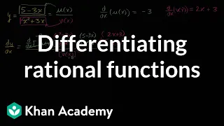 Differentiating rational functions | Derivative rules | AP Calculus AB | Khan Academy