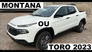 FIAT TORO ENDURENCE OU CHEVROLET MONTANA 2023 COMPARATIVO