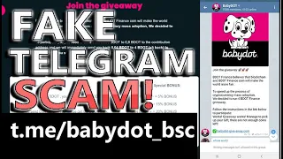 FAKE BABYDOT TELEGRAM! | Be Careful Guys | How To Find The Official BabyDOT Telegram Group :)