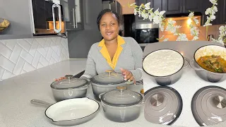 Unbox with me China Mall Cast Iron Pots|Beef stew and rice |Zimbabwean youtuber