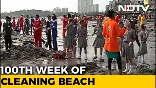 Versova Beach Clean Up In 100th Week, 7.2 Million Kg Plastic Removed