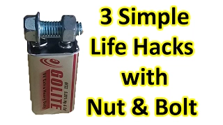 3 Simple Life Hacks for Nut and Bolt, easy hacks for beginners