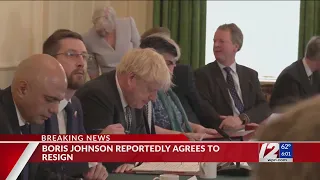 Embattled UK Prime Minister Boris Johnson agrees to resign