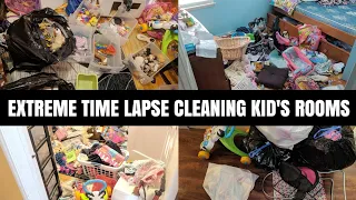 EXTREME CLEAN WITH ME |⏰ TIME LAPSE CLEANING KID'S ROOM | EXTREMELY MESSY HOUSE CLEANING MOTIVATION