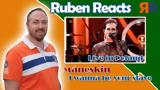 Ruben Reacts to Måneskin | I wanna be your slave | Live Performance in Poland