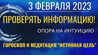 3 февраля: Проверять факты и информацию. Опора на интуицию. Медитация "Определение истинной цели"