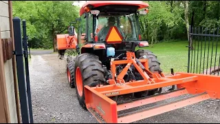 #820 How to Build a Crown on Driveway With 6' Land Plane on a Kubota MX 5400 Compact Tractor