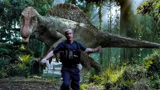 T-Rex Vs Spinosaurus - Plane Crash Landing Scene - Jurassic Park III (2001) Movie Clip