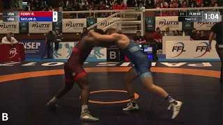 DAVID TAYLOR (USA) df. R. PERRY (USA), 8-5 // GOLD FS - 86 kg