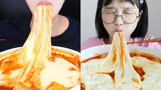 MUKBANGERS And Their SPICY CHEESY TTEOKBOKKI