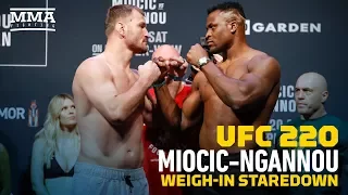 UFC 220: Stipe Miocic vs. Francis Ngannou Weigh-In Staredown - MMA Fighting