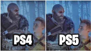 God Of War: Ragnarok PS4 vs PS5 Graphics Comparison (4k)