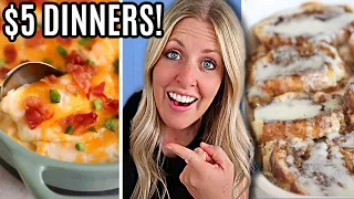 15 CHEAP $5 Dinners! Quick Low Budget Meals Made EASY!