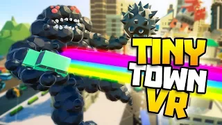 GIANT UNICORN vs BLACK GOO MONSTER - Tiny Town VR Gameplay Part 19 - VR HTC Vive Gameplay Tiny Town