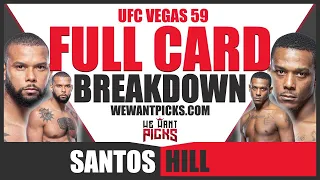 UFC Vegas 59: Santos vs. Hill FULL CARD Predictions, Bets, DraftKings and DFS | TUF 30 Finale