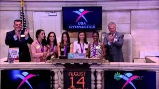 2012 U.S. Women's Gymnastics Olympic Gold Medal Team Fierce Five at the NYSE