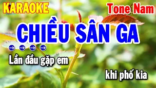 Karaoke Chiều Sân Ga Tone Nam Nhạc Sống Dễ Hát Nhất 2024 | Thanh Hải