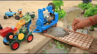 Diy tractor making concrete bridge | mini science project || @goodsmake