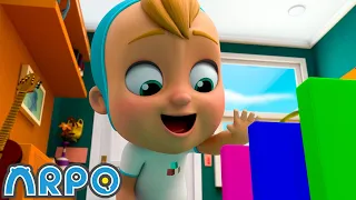 Protect the Dominoes! | ARPO The Robot | Funny Kids Cartoons | Kids TV Full Episodes