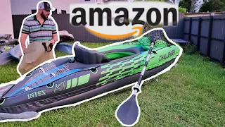 I BOUGHT the CHEAPEST KAYAK on AMAZON | Intex Challenger K1 Kayak