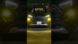 RAV4の純正フォグが暗いので9000LMのLEDで明るく