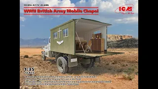 NEW ICM 1/35 WW2 British Army Mobile chapel (35586) kit review