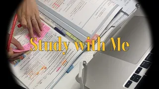 STUDY WITH ME for 1hour 20min 📚Real sound, Pencil ASMR | Meaniad study