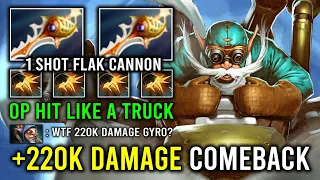+220K Total Damage Comeback Against Meepo with Instant Delete Flak Cannon Gyrocopter Dota 2