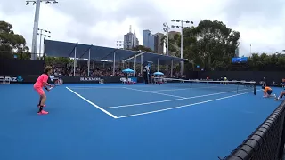 David Ferrer vs Andrey Rublev Australian Open 2018 HD Court level