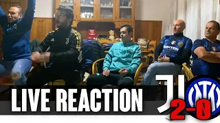 JUVENTINI VS INTERISTI ⚠️😱🔞 LIVE REACTION JUVENTUS-INTER 2-0