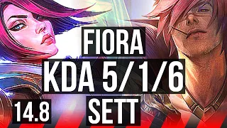 FIORA vs SETT (TOP) | 5/1/6, 600+ games | EUW Master | 14.8