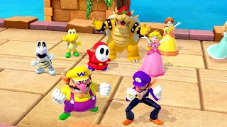 Super Mario Party Minigames - Wario vs Waluigi vs Mario vs Luigi