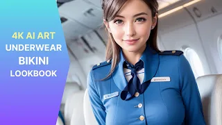 [4K AI ART] Flight attendant lookbook! 승무원 룩북! 客室乗務員のルックブック